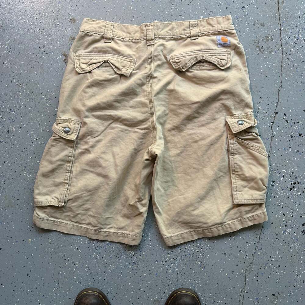Carhartt Relaxed Fit Cargo Shorts Tan Size 34